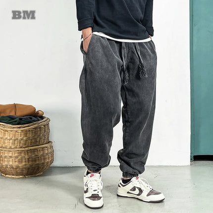 Korean Streetwear High Quality Sweatpants Men Clothing Vintage Jogging Pants Harajuku Sport Joggers Casual Running Trousers Male