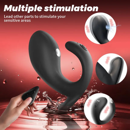 Powerful Wearable Anal Butt Plug Vibrator 12 Vibration 7 Electric Shock Butt Plug With Wireless Remote Sex Toys for Men Women