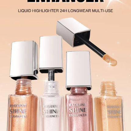 Liquid Highlighter Starlight Liquid Fine Sparkle for Face Body Long-Lasting Glow for Stage Festival & Photography Makeup