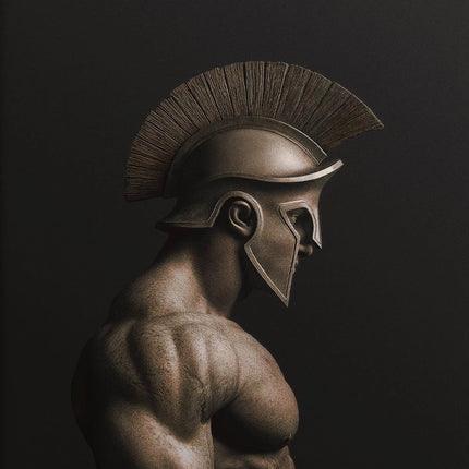 Alexander the Great Quote Motivational Wall Art Spartan Warrior Canvas Ancient Greek Poster Bronze Statue Sculpture Room Decor