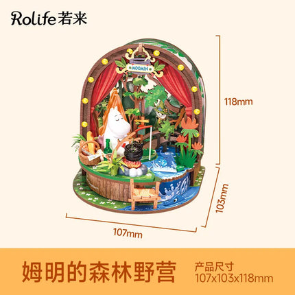 Original Rolife Moomin House Attic DIY Handmade House Kawaii Miniature Model Desktop Assembly Decoration Toy Gift Festival Gift