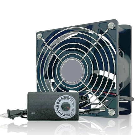 High Speed Axial Muffin Fan 110V 120V AC 120mm x 38mm Dual Ball for DIY Cooling Ventilation Exhaust Projects
