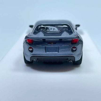 In Stock Mk 1:64 Pontiac Solstice Gxp Diecast Model Grey Metallic Limited Edition Collectible With Display Base Toys Gift Boy