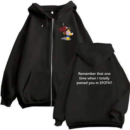 Funny Blame John Meme Zipper Hoodie Shedletsky Forsaken Fashion Autumn/Winter Sweatshirt Men Women Casual Oversized Coats Hoody