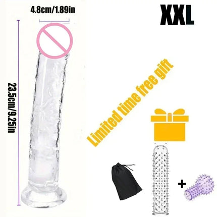 Cheap Jelly Dildo 5 Sizes Realistic Butt Plug Suction Cup Big Dick Soft Masturbators G Spot  Anal Sex Toys For Women Men Gay 18+
