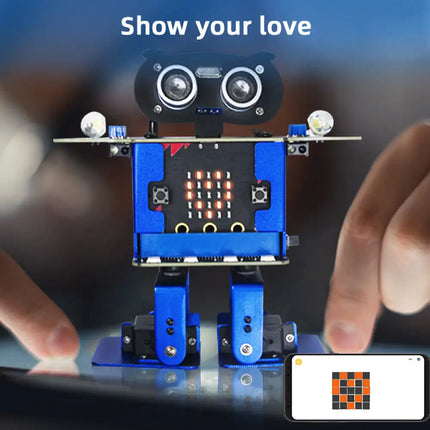 HappyBot Humanoid Dance Robot Micro:bit STEM / Robot Humanoïde Dansant Micro:bit STEM