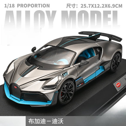 1:18 Divo Model Toy Supercars Alloy Diecast Miniature Sports Cars Doors Opened Pull Back Gifts New Years
