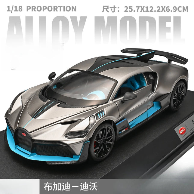 1:18 Divo Model Toy Supercars Alloy Diecast Miniature Sports Cars Doors Opened Pull Back Gifts New Years