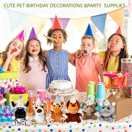 10-50PCS Adopt An Animal Party Favor Mini Safari Stuffed Animal Bulk 12cm Toy Jungle Animal Plush Toy Set Party Favor Gift Decor