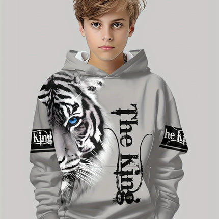 Kids Clothes Boys Hoodies Long Sleeve 3D Tigers Print Children Spring Fall Clothes Casual Outdoor Stylish Boy Girl Clothes Tops