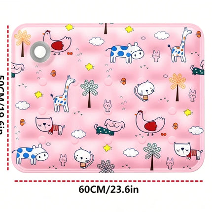 Pet Cooling Mat, Dry Ice Water Injection Cool Pad, Waterproof Wear Resistant, Summer Heat Relief Cooling Cushion for Dogs & Cats
