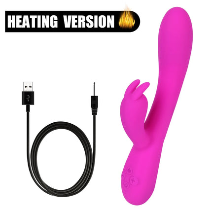 Normal/ Heated Dildos Rabbit Vibrators For Women Clitoris Nipple Stimulator Vaginal Anal Plug Sex Toys Female Masturbator Erotic