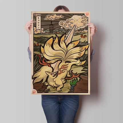 Hot Selling Pokemon Gyarados Classic Anime Posters Canvas Wall Art Modern Home Living Room Decoration Paintings Friends Gifts