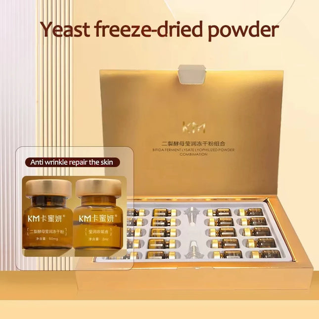 Oligopeptide Anti-Wrinkle Freeze-Dried Powder Set Yeast for Repairing Nourishing Serum Creatine to Promote Collagen Production