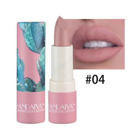8 Colors Velvet Finish Lipstick Waterproof Long Lasting Moisturizing Non Stick Cup Nude Pink Red Lip Makeup Cosmetics