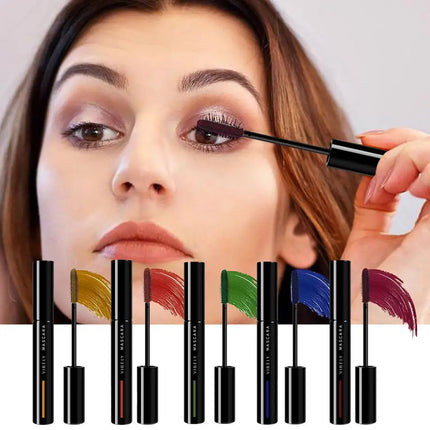 1pcs Colorful Mascara Curling Thicking Eyelashes Extension Waterproof Volumizing Blue Mascara Long Lasting Non-Smudge Cosmetic