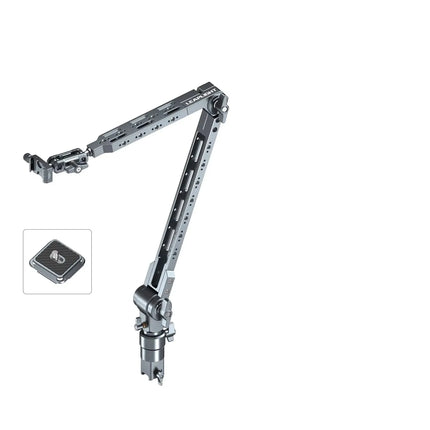 Aluminum Alloy Boom Arm Stand, 360° Rotatable Desktop Mount for Live Streaming, Video Recording, Phone iPad Tablet Holder