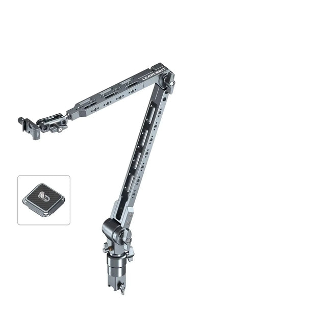 Aluminum Alloy Boom Arm Stand, 360° Rotatable Desktop Mount for Live Streaming, Video Recording, Phone iPad Tablet Holder