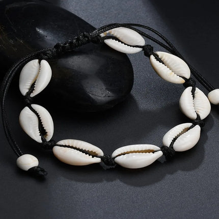 Hand Woven Shell Shaped Anklets 2024 Shell Starfish Shell Ankle Bracelet Beach Ankle Chains Man