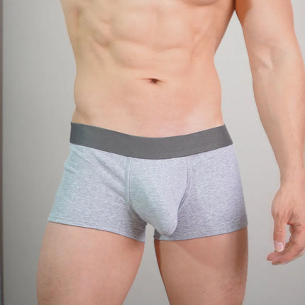 Cotton men's boxer briefs with large pockets, comfortable and hot-selling men's sexy underpants.