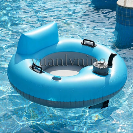 Electric kid Inflatable Swim Ring Adult Inflatable Water Lounge Float Pool Floating Chair with Head Pillow for Lake Pool Beach
