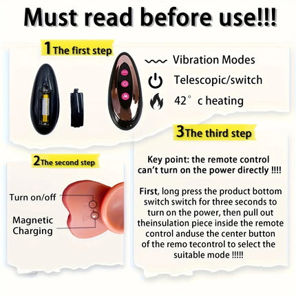 Dildo Realistic Thrusting Vibrating Dildo With Licking And Telescopic Function Ultimate G-Spot And Anal Stimulation Sex Toys 18+