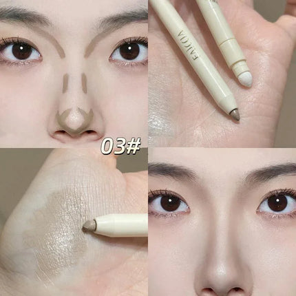 Fair Color Matte Brighten Concealer Pen Eyebag Dark Circles Concealing Stick Sponge Head Precision Concealer Pen With Sharpener