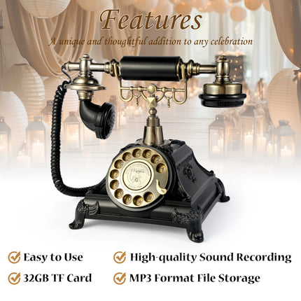 Audio message book phone wedding guest voice blessing message book banquet voice check-in message phone birthday party celebrati