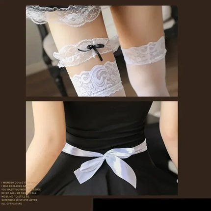 Mens Sexy Sissy Plus Size Lingerie Set Man Cosplay Maid Outfit Lace Suspender Skirt Roleplay Crossdresser Gay Fetish  Cosplay 18