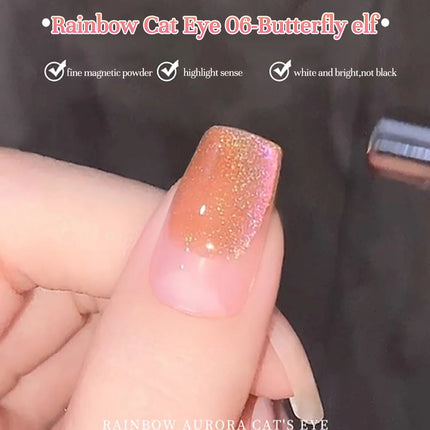 MIANEL 12ML 2026 New Tyndall Cat Eye Gel Nail Polish Flash Whitening Small Light Bulb Crystal Nail Polish Pink Nails 1-5pcs