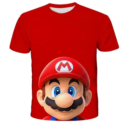 Child Game Super Mario Bros T Shirt Kids Boy Cartoon Clothes Tops Tees Boys T-shirt Luigi Mario T-shirts Children's Short Sleeve