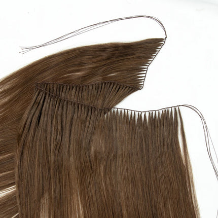 VADES Invisible Feather Hair Extensions Human Hair Long Straight Hair Extension Natural Sew In Microring Hair Weft  for Women