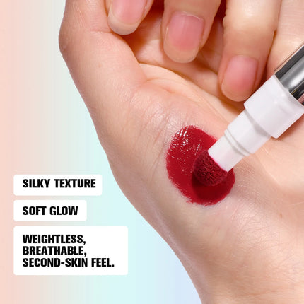Cheek Blusher All-Day Liquid Blush Long-Lasting Buildable Ultra-Blendable Blush Liquid New Sponge Applicator Cheek Stain Makeup