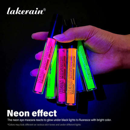 Fluorescence Mascara Waterproof Eyelash Long Lasting Fast Dry Colorful Neon Eyelashes Curling Lengthens Eye Lashes Cosmetics