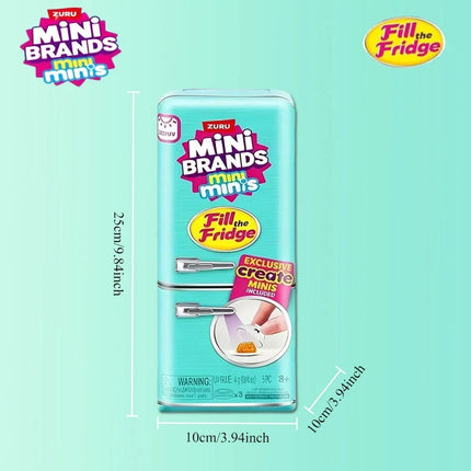 New ZURU Mini Brands Refrigerator Ball Surprise Blind Box Super Mini Snacks Toys For Role Play Home Dollhouse Furniture Gift