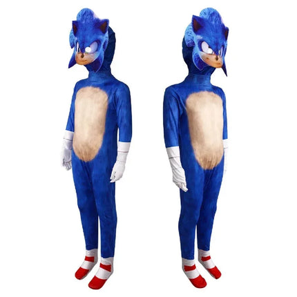 Wholesale New Sonic Costume Kids Miles Prower Knuckles Shadow Hedgehog Jumpsuit Anime Sonic Cosplay Halloween Birthday Party Cosplay