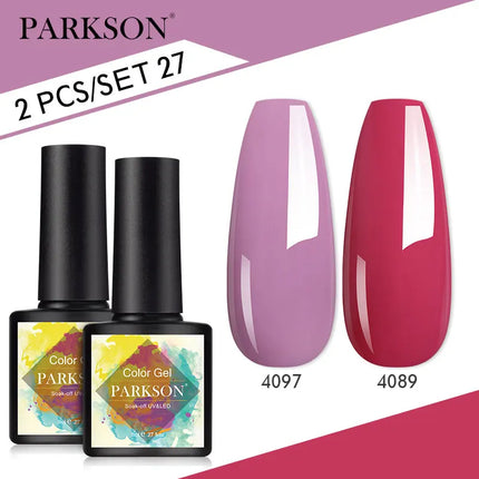 Parkson 2/3pcs Matte Top Coat Gel Nail Polish Kit Base Top Coat Set UV LED Nail Art Manicure Polish Primer Soak Off Nail Gel Set