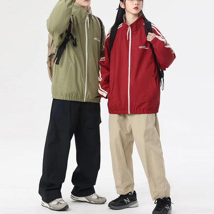 New Jacket Two-sided Long Sleeve Outdoor Men Coats Women Reversible Windproof Coats Splashproof Double-Sided Jackets Couple Top
