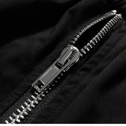 Mens Cargo Shorts Dark Drawstring Multi Pocket Shorts Harajuku Unisex Loose Fit Five Length Straight Leg Casual Streetwear New