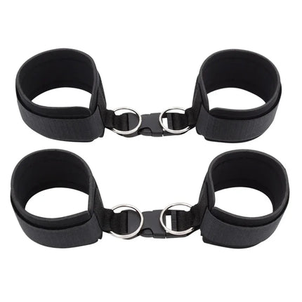 2PCS Sex Wrists & Ankle Cuffs Erotic Handcuff Adjustable Soft Hand Restraint Cuffs Couple Role Play Games Toys Sex Accessories