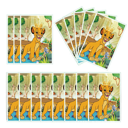 Lion King Birthday Party Decoration Simba Tableware Plate Cup Balloon Set Banner Backdrop Gift Bags Sticker Kids Party Supplies