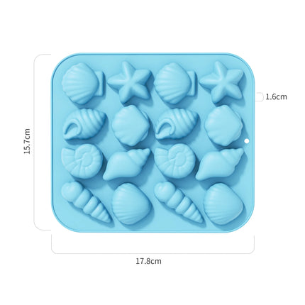 Seashell Silicone Molds, Ocean Themed Chocolate Molds,Shell,Starfish,Conch Candy Mold, Reusable for Cake Decoration,Party Treats