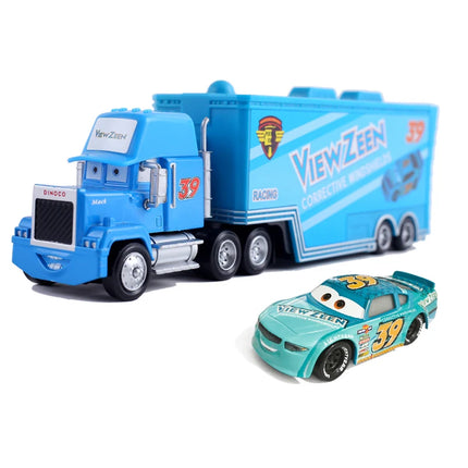 Disney Cars Diecast Lightning McQueen No: 79 No: 86 Alloy Car Container Truck Set Model Car Die Casting Kids Birthday Gifts Toys