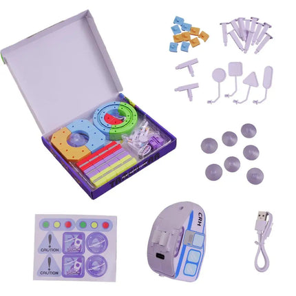 Children Magic Track Train Electric Assembled Building Blocks Magnetic Rail Car Maze Educational Toys Magnetic Assembly Train