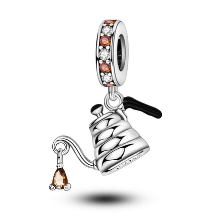 Charms Beads 925 Silver For Women Tulip Starlight Travel Coffee Fit Original Pan Bracelet Pendant DIY Fashion Jewelry Gift