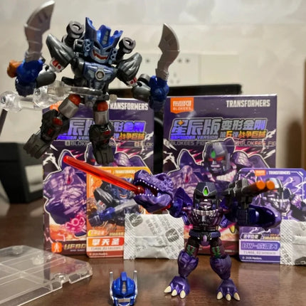 Blokees Transformers Defender Version 6 Collectible Blind Box Beast Wars Action Figures Optimus Prime Megatron Bruticus Model