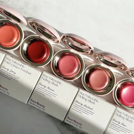 Rare Beauty High Gloss Powder Blusher Light Silky Portable Makeup Lasting Moisturizing Waterproof Natural Contouring Face Makeup