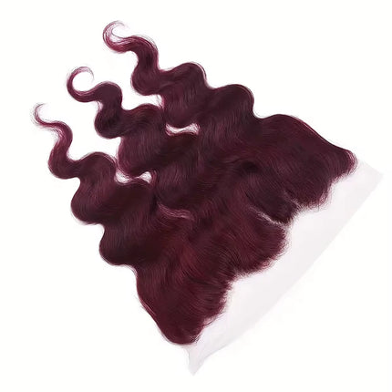99J Burgundy Body Wave 13X4 Lace Frontal Burmese Human Hair Preplucked 4x4 Transparent Lace Closure Human Hair 8-20 Inch