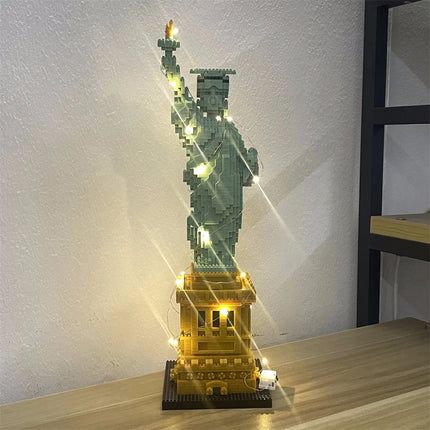 Knew Built Exquisite Paris Eiffel Tower Micro Mini Building Blocks Toys Set: LED Illuminated, Perfect Gift Illuminate Your World