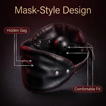 Mesh Mask with Ball Gag & Mouth Spreader – Bondage Gag, Adult Sex Toy for BDSM & Adult Game